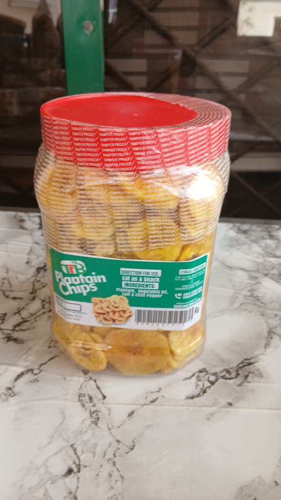 Treasured Fries 450g plantain chips XL jar Abuja